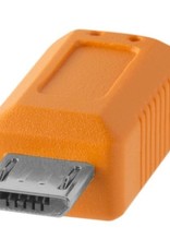Tether Tools TetherPro USB-C to 2.0 Micro-B 5-Pin, 15' (4.6m), High-Visibility Orange