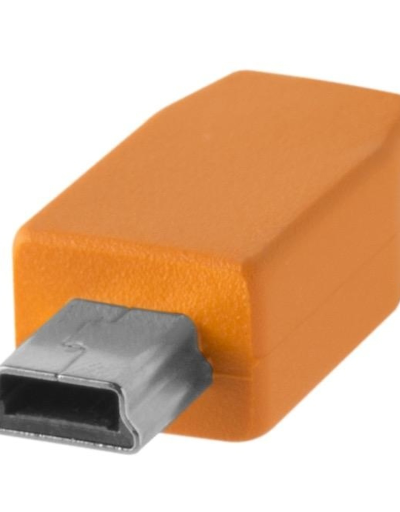 Tether Tools TetherPro USB-C to 2.0 Mini-B 5-Pin, 15' (4.6m), High-Visibility Orange