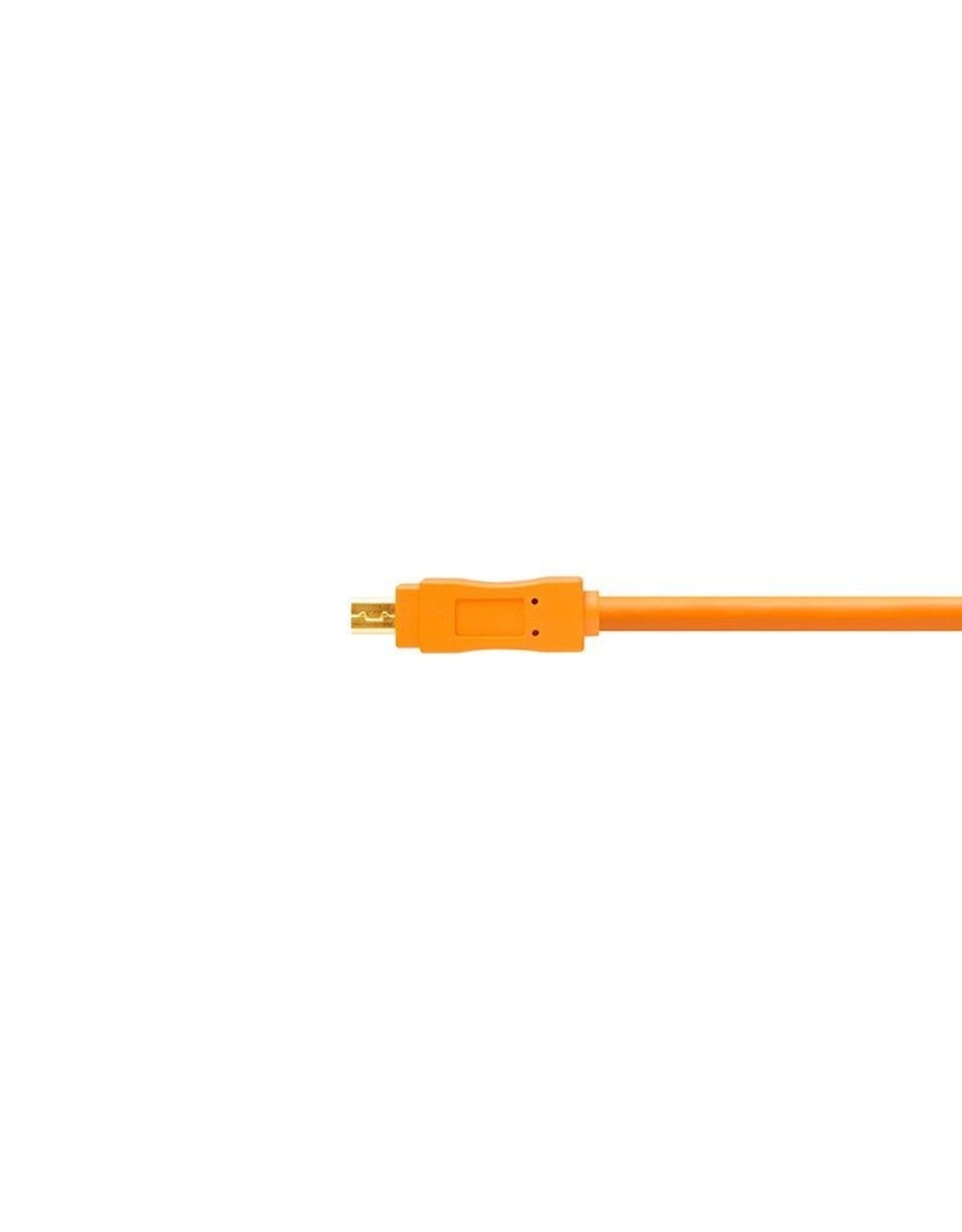 Tether Tools Tether Tools TetherPro USB 2.0 to Mini-B 8-Pin, 15' (4.6m), High-Visibility Orange