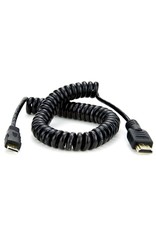 Atomos coiled Micro to Full HDMI cable in 50cm/19” length.