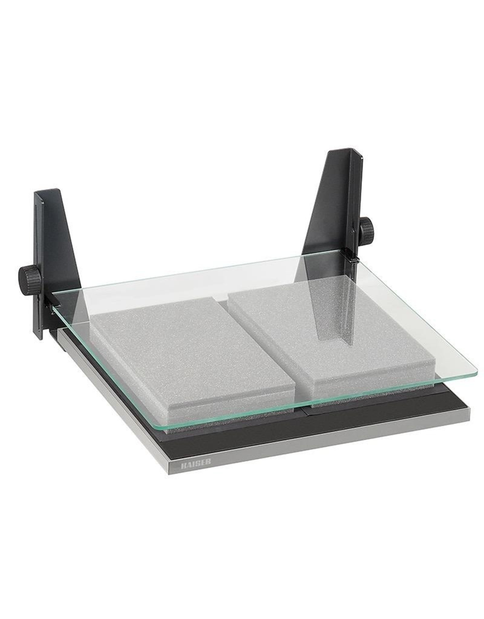 Kaiser Kaiser Book Holder for books up to 44 x 41 cm (17.3 x 16.1”), glass plate, height adjustable up to 145mm (5,7”)