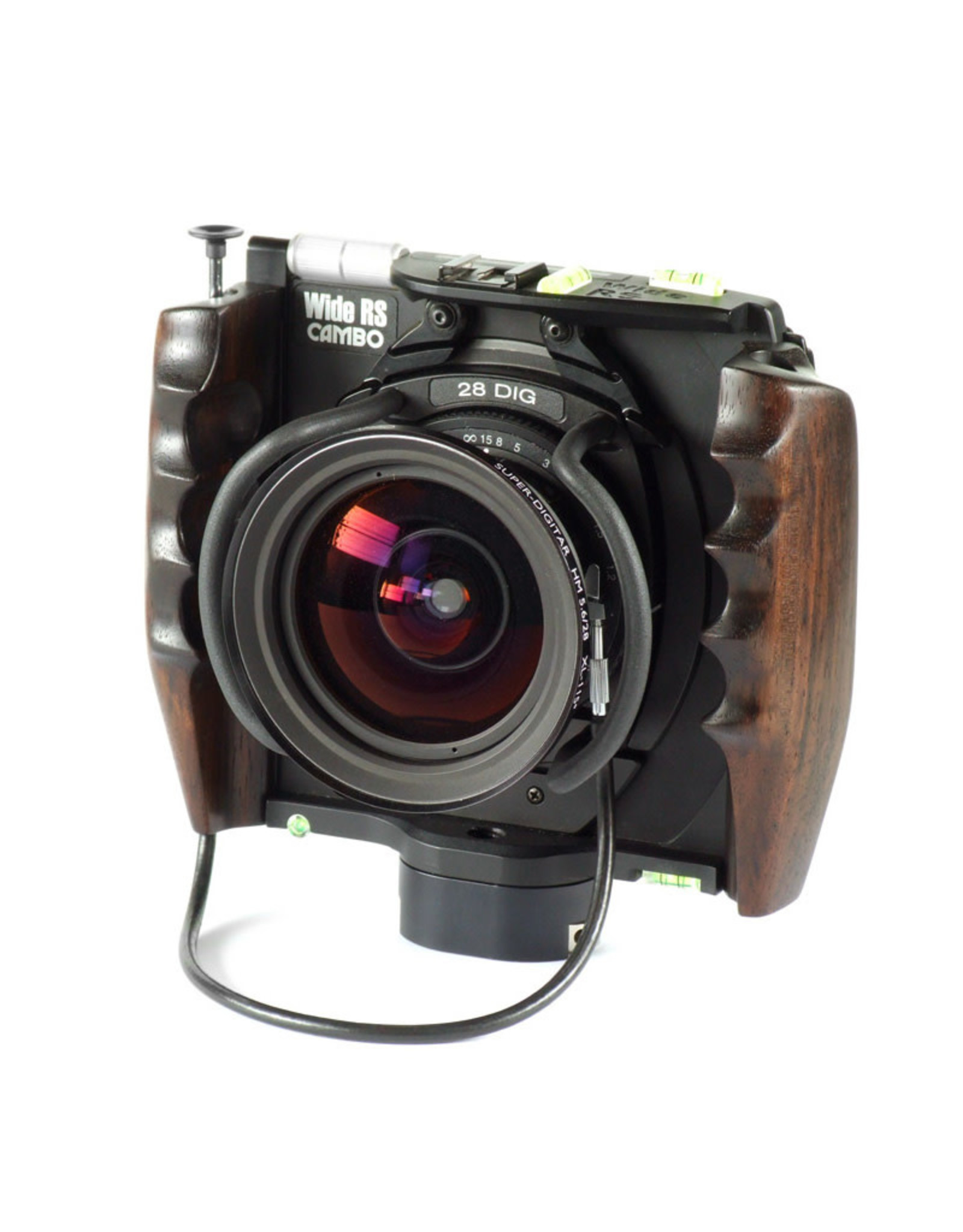 Cambo Cambo WRS-1250 WRS Camera Body with Wooden Handgrips Body package includes softcase, 2 palissander handgrips, cable release, 5 spirit levels, Arca mounting base and LED light