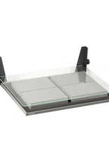 Kaiser Book Holder 69/50 AR, with anti-reflective coating, pressure plate for exact positioning, solid base plate with non-slip coating, and pre-formed foam of various thickness. For formats up to 69cm x 50cm (27.2” x 19.7”)