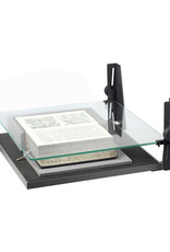 Kaiser Book Holder 69/50 AR, with anti-reflective coating, pressure plate for exact positioning, solid base plate with non-slip coating, and pre-formed foam of various thickness. For formats up to 69cm x 50cm (27.2” x 19.7”)
