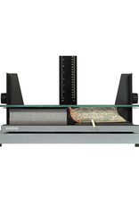 Kaiser Book Holder 69/50 AR, with anti-reflective coating, pressure plate for exact positioning, solid base plate with non-slip coating, and pre-formed foam of various thickness. For formats up to 69cm x 50cm (27.2” x 19.7”)