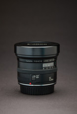 USED - Canon Fisheye EF 15mm f/2.8 Autofocus Lens with caps. Condition 9
