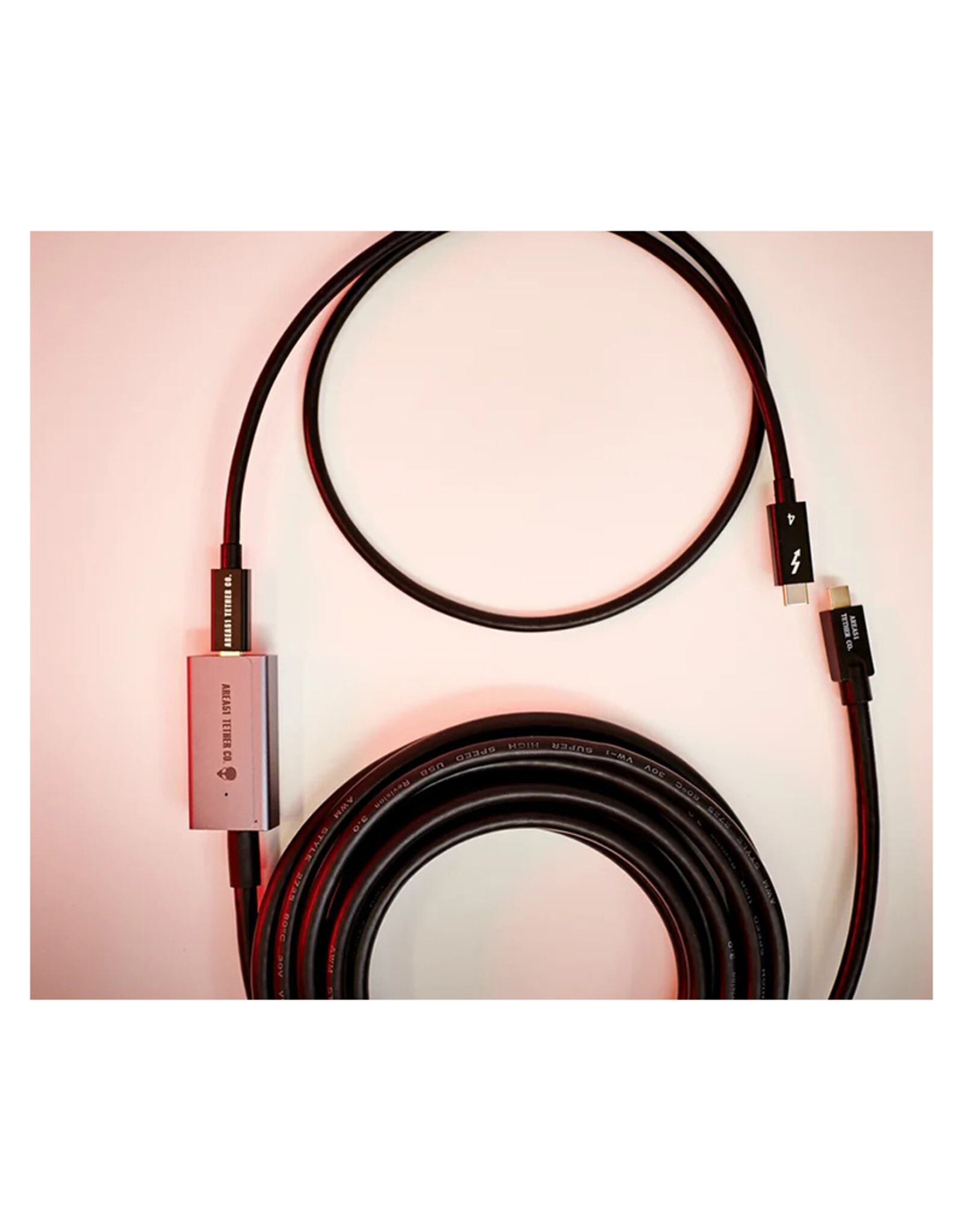 Area51 Area51 Tether Co. TC2248 MK Ultra 10gbps Tether Cable Combo Pack 10Gbps USB-C Female to USB-C Cable + TB4 USB-C 4.0 Cable  4.5m (15') & 0.8m (2.5')