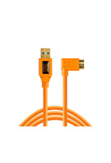 Tether Tools Tether Tools TetherPro USB 3.0 to Micro-B Right Angle, 15' (4.6m), High-Visibility Orange