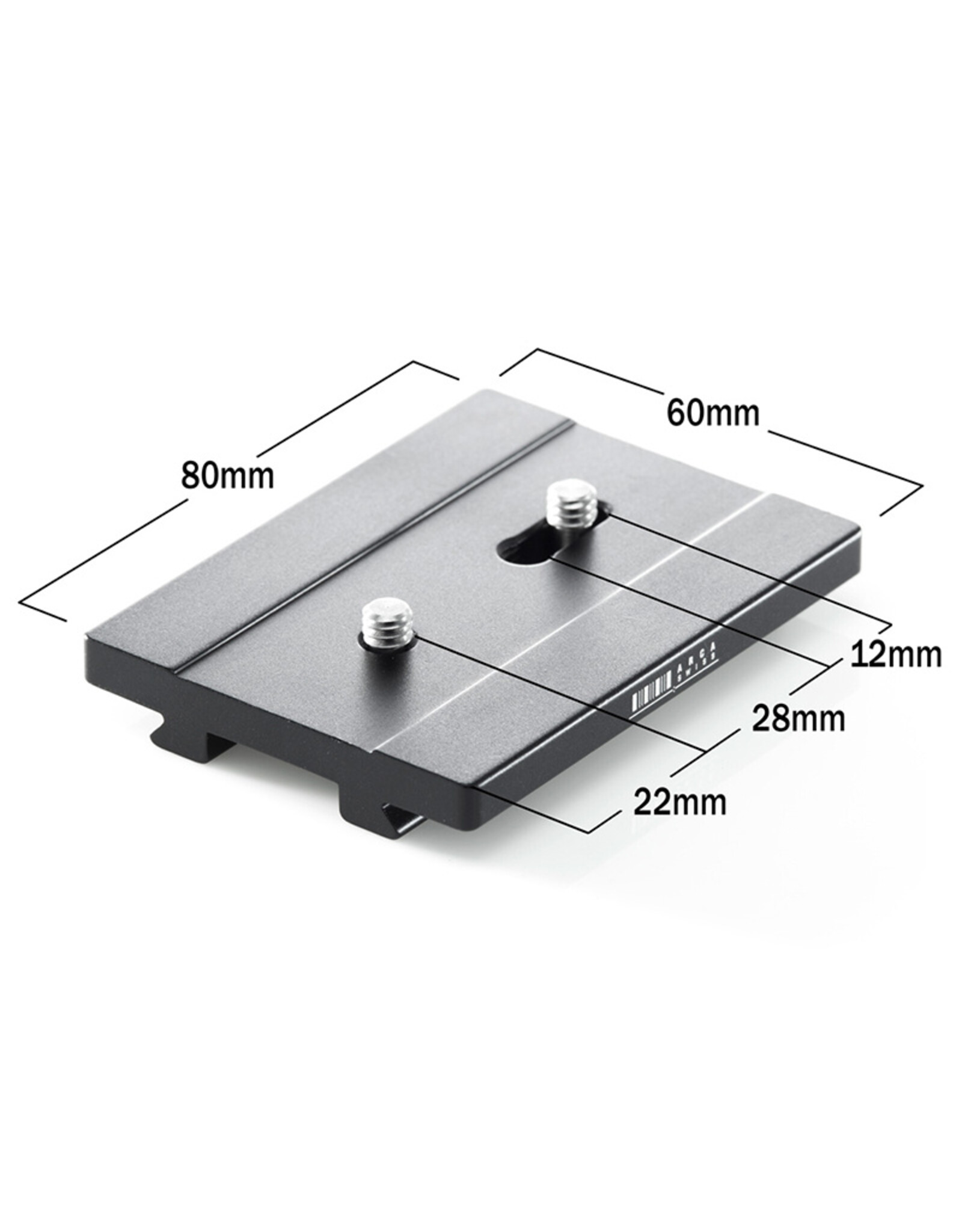 Arca Swiss Arca Swiss Camera plate 80mm, 2 x 1/4", d=28-40mm