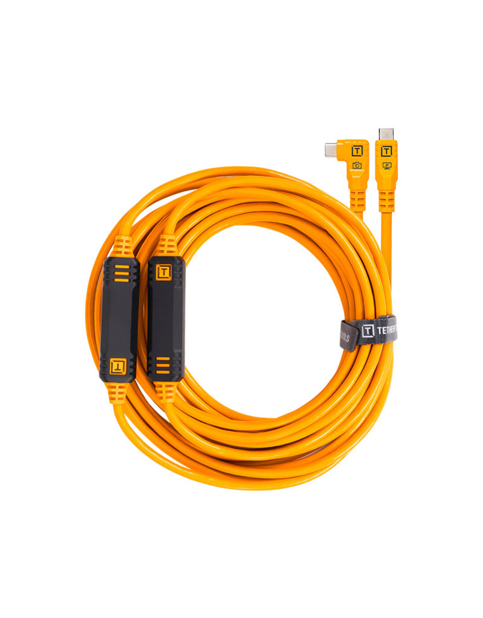 Tether Tools Tether Tools TetherPro USB-C to USB-C, 31', Straight to Right - Orange