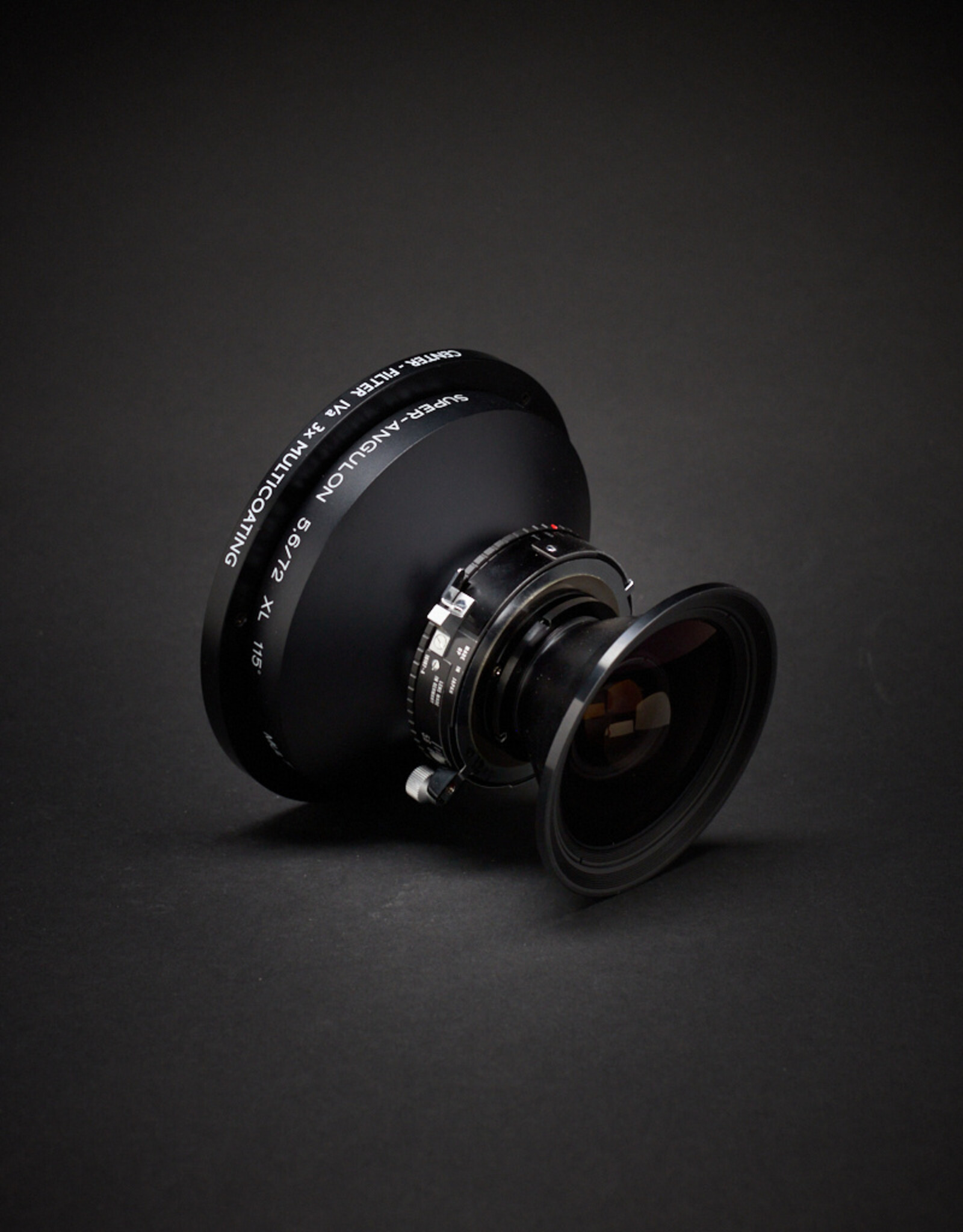 USED - Schneider Kreuznach Super-Angulon 72mm XL f5.6 with Schneider Center Filter and Caps in Copal #0 Shutter. Condition 8