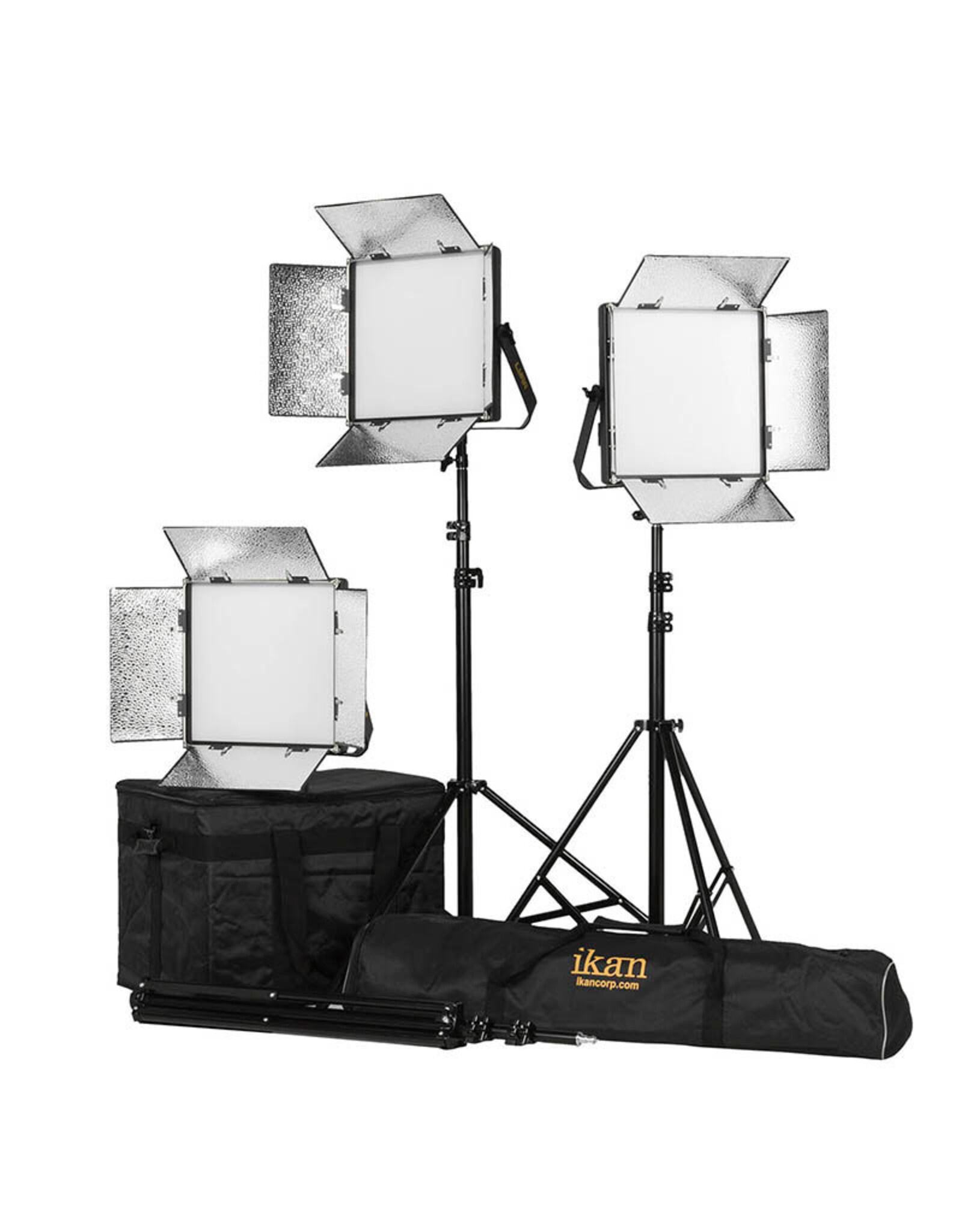 Ikan Kit with 3 x Lyra Daylight 1 x 1 LED Soft Lights