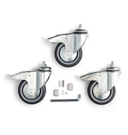 Manfrotto Manfrotto 104G WHEEL SET (3) 100MM w/ BRAKES
