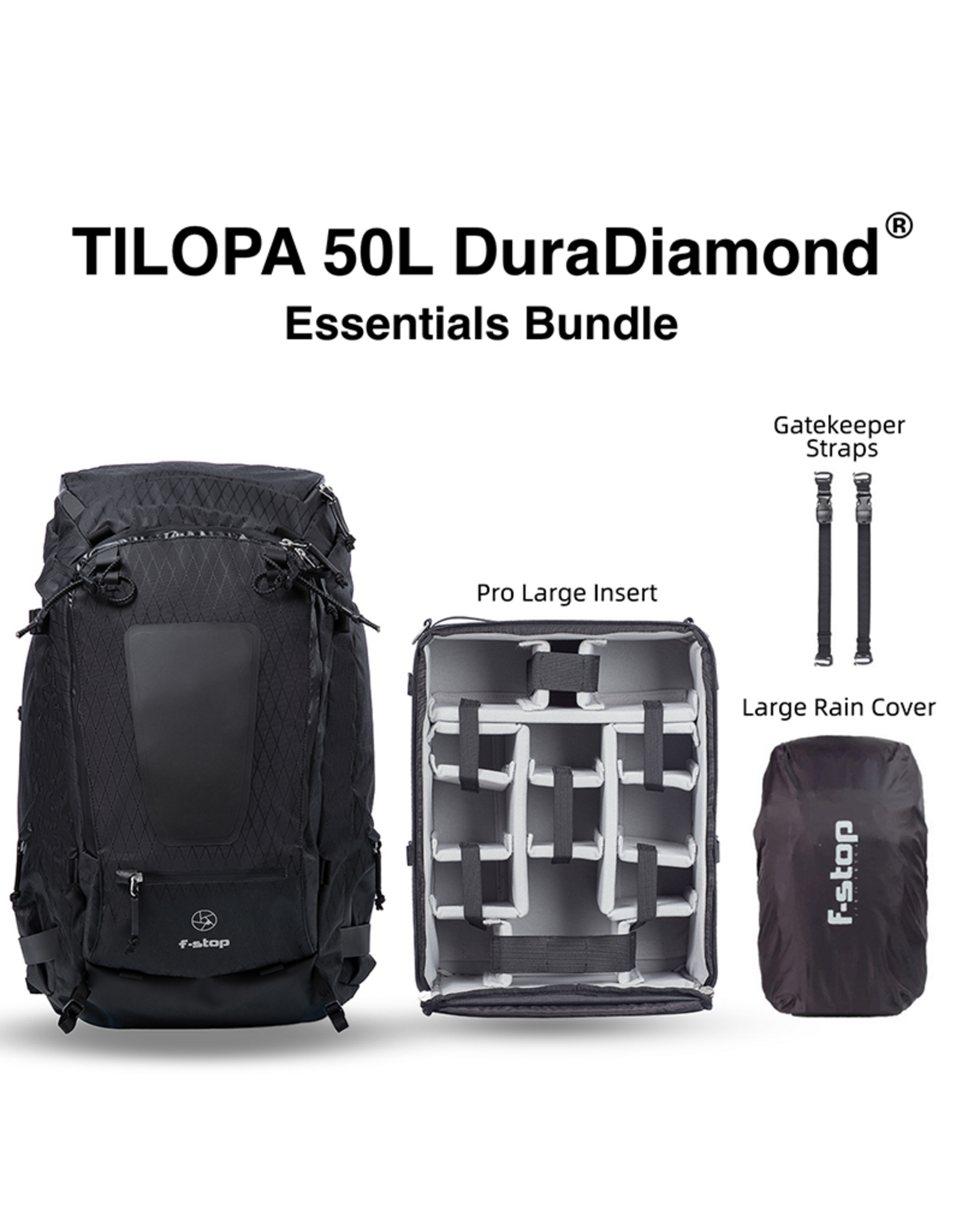 DEMO f-Stop Essentials Bundle: Tilopa 50L Backpack Anthracite (Matte Black)  *ON SALE NOW