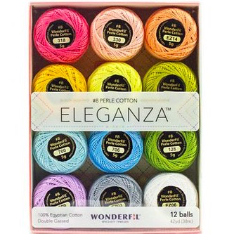 WonderFil WonderFil Eleganza Pack Pastels Colorway Perle Cotton Size 8 12pk