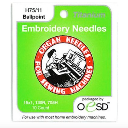 Organ Organ Embroidery Ballpoint Titanium Needles 75/11