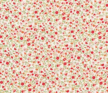 Robert Kaufman Sevenberry Petite Garden Lawn Red