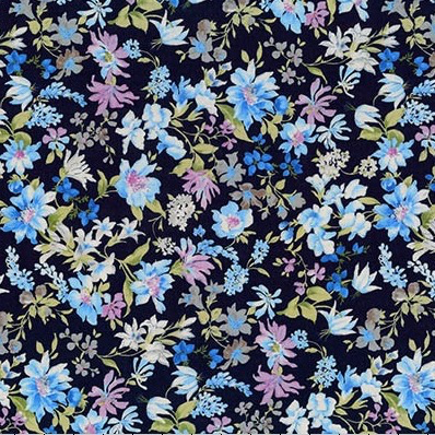 Robert Kaufman Sevenberry Petite Garden Lawn Navy