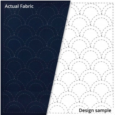 Olympus Sashiko Cloth Sampler "Seikaiha"