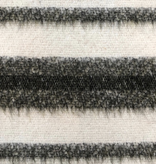 S. Rimmon & Co. Brushed Wool Coating White with Dark Olive Stripe