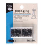 Dritz Dritz Hook & Eyes Black Size 3