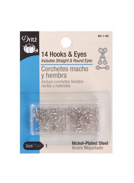 Dritz Dritz Hook & Eyes Nickel Size 1