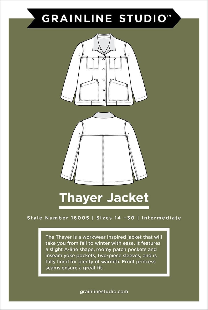 Grainline Studio Grainline Studio Thayer Jacket Pattern - Curvy Fit Sizes 14-30