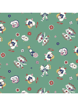 Riley Blake SALE The Carnaby Collection by Liberty Fabrics Bohemian Brights Fluttering Floral