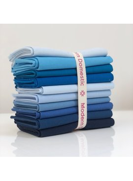 Robert Kaufman Kona Fat Quarter Bundle: Blues 10pc