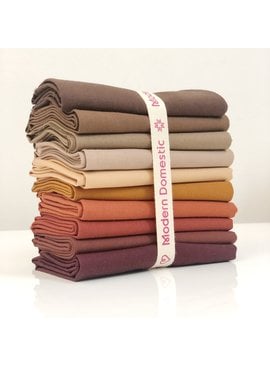 Robert Kaufman Kona Fat Quarter Bundle: Browns 10pc