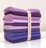 Robert Kaufman Kona Fat Quarter Bundle: Purples 10pc