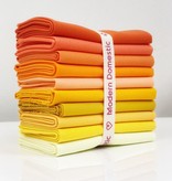 Robert Kaufman Kona Fat Quarter Bundle: Yellows/Orange 10pc