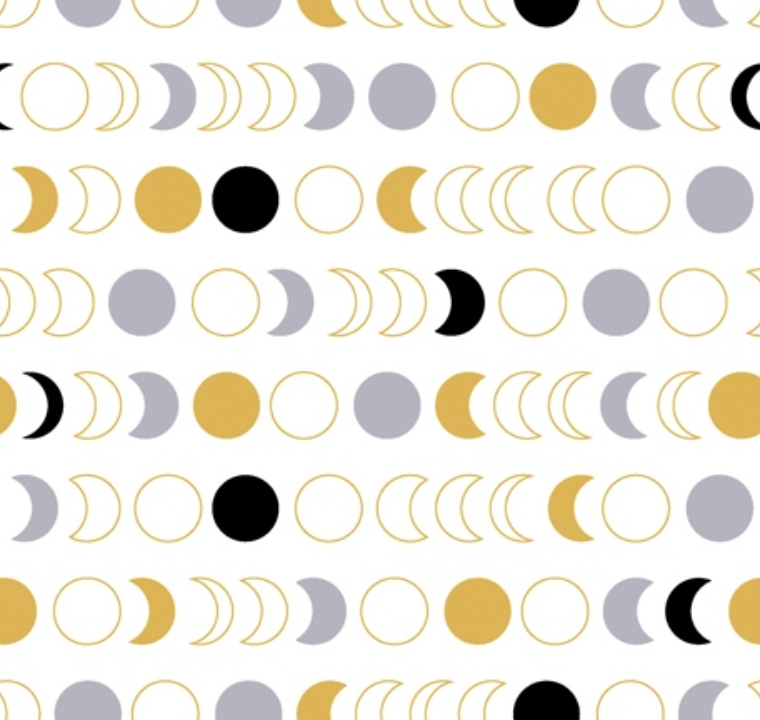 Windham Fabrics SALE Orbit Moon Phases White