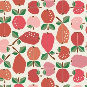 Cotton + Steel Under the Apple Tree: Orchard Apple Red