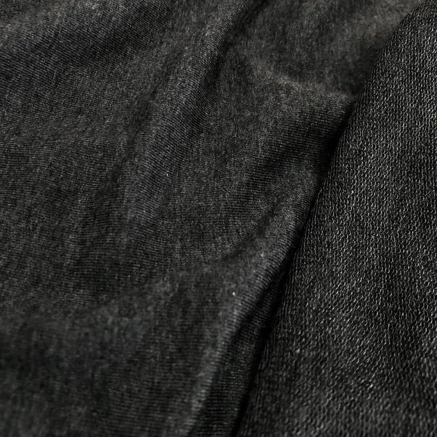 KenDor Lyocell Organic Cotton Spandex French Terry Charcoal Mix