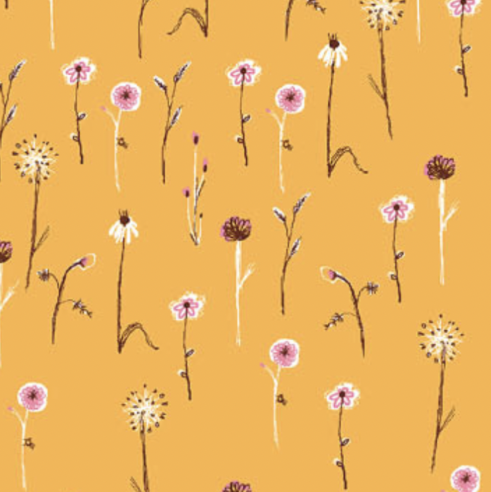 Windham Fabrics Far Far Away 3 by Heather Ross Wildflowers Marigold