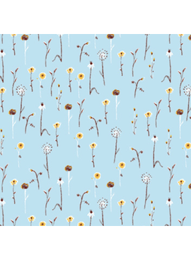 Windham Fabrics Far Far Away 3 by Heather Ross Wildflowers Light Blue