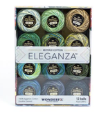 WonderFil WonderFil Eleganza Pack Variegated Meadow Perle Cotton Size 8 12pk