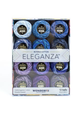 WonderFil WonderFil Eleganza Pack Variegated Celestial Perle Cotton Size 8 12pk