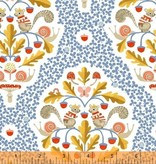 Windham Fabrics SALE Sweet Oak by Striped Pear Studio Organic Squirell Tea White