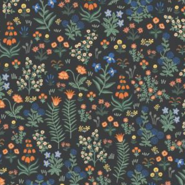 Cotton + Steel Camont Menagerie Garden Black by Rifle Paper Co.