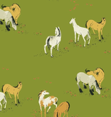 Windham Fabrics West Hills by Heather Ross Horse Field in Green