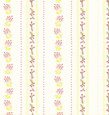 Windham Fabrics SALE West Hills by Heather Ross Floral Stripe in Ivory