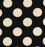 Robert Kaufman Sevenberry Canvas Natural Dots Black