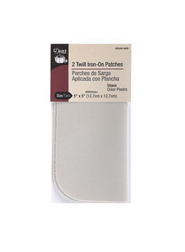 Dritz Twill Iron-On Patches Stone 2ct