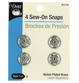 Dritz Dritz Sew-On Snaps Nickel Size 4