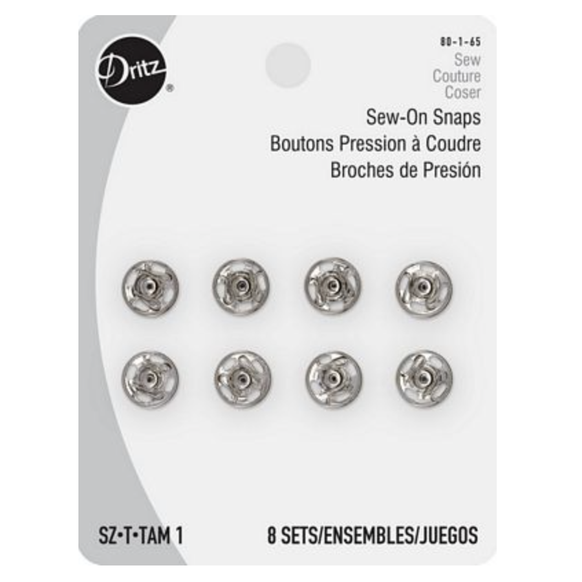 Dritz Dritz Sew-On Snaps Nickel Size 1