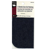 Dritz Dark Blue Denim Iron-On Patches 2ct