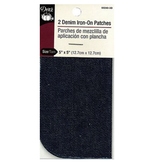 Dritz Denim Iron-On Dark Blue Patches 2ct