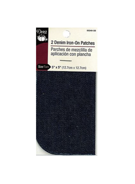 Dritz Denim Iron-On Dark Blue Patches 2ct